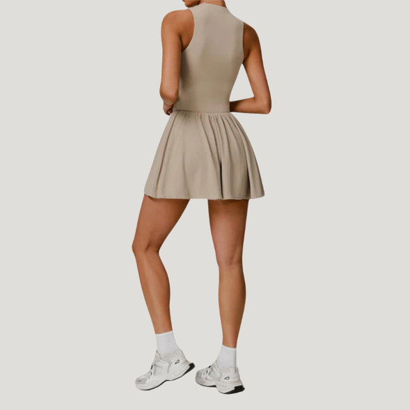 Luxury Tennis Dress Sleek High Neck & Moisture-Wicking LimmiFit Luxury Tennis Dress Sleek High Neck & Moisture-Wicking LimmiFit